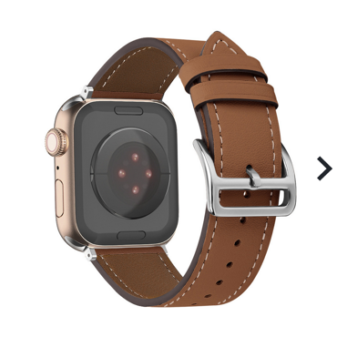 Δερματινο Λουρακι Καφε για Apple Watch 42/44/45/49